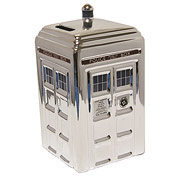 Doctor Who TARDIS 3-D Ceramic Silver Bank